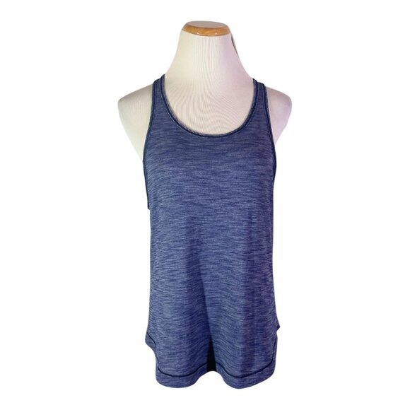 Lululemon Size 6? Long Distance Tank Racerback Heathered Blueberry Jam - Picture 7 of 7